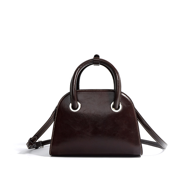 【LULU】ZG-7935-紫檀色RAIN.CUN气质时尚百搭简约斜跨轻奢女包