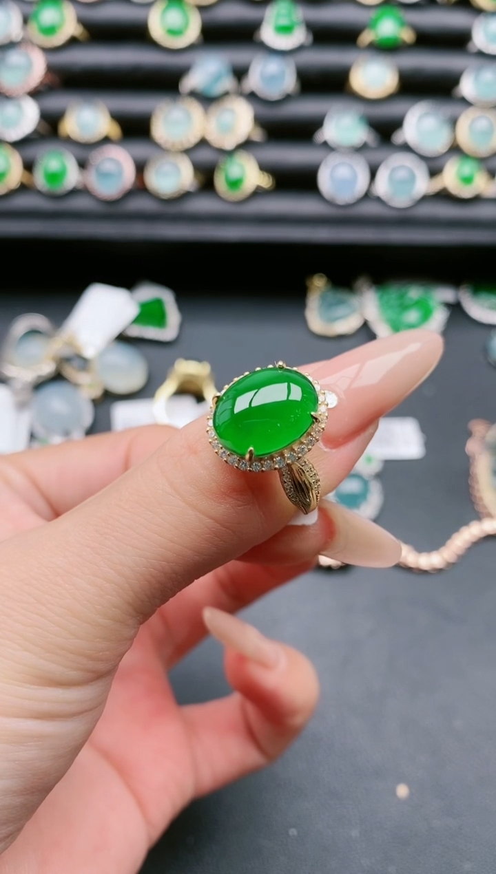 【闪购商品】翡翠戒指银S925镶嵌11111