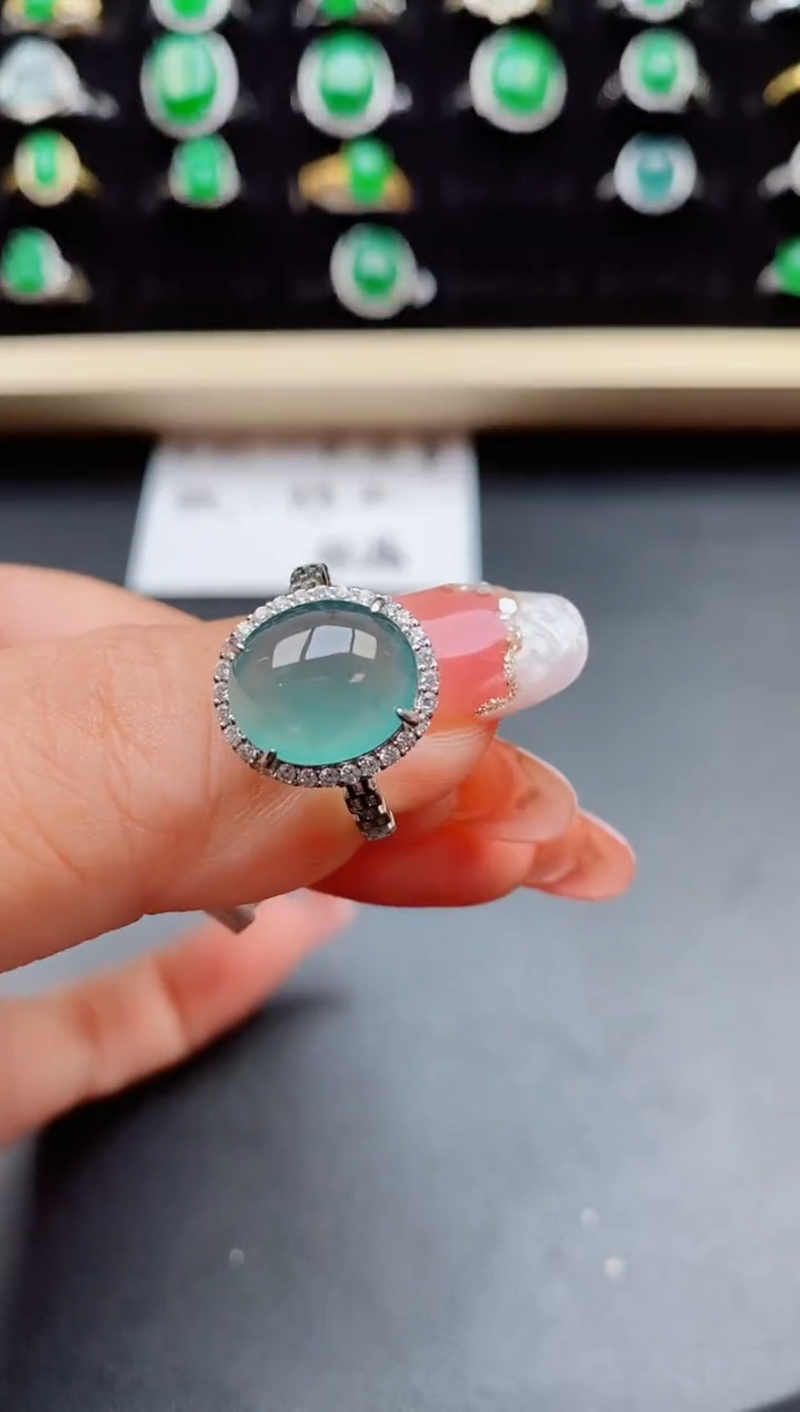 【闪购商品】翡翠戒指银S925镶嵌05800