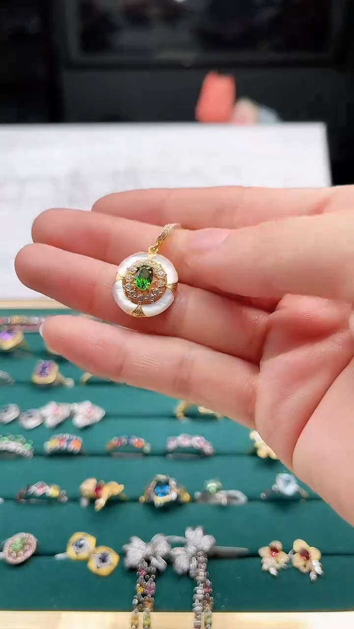 【闪购商品】透辉石成品银S925镶嵌成品