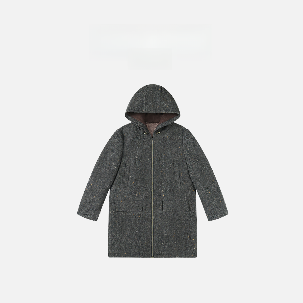 “花纱美拉德连帽抽绳双头拉链外套 762