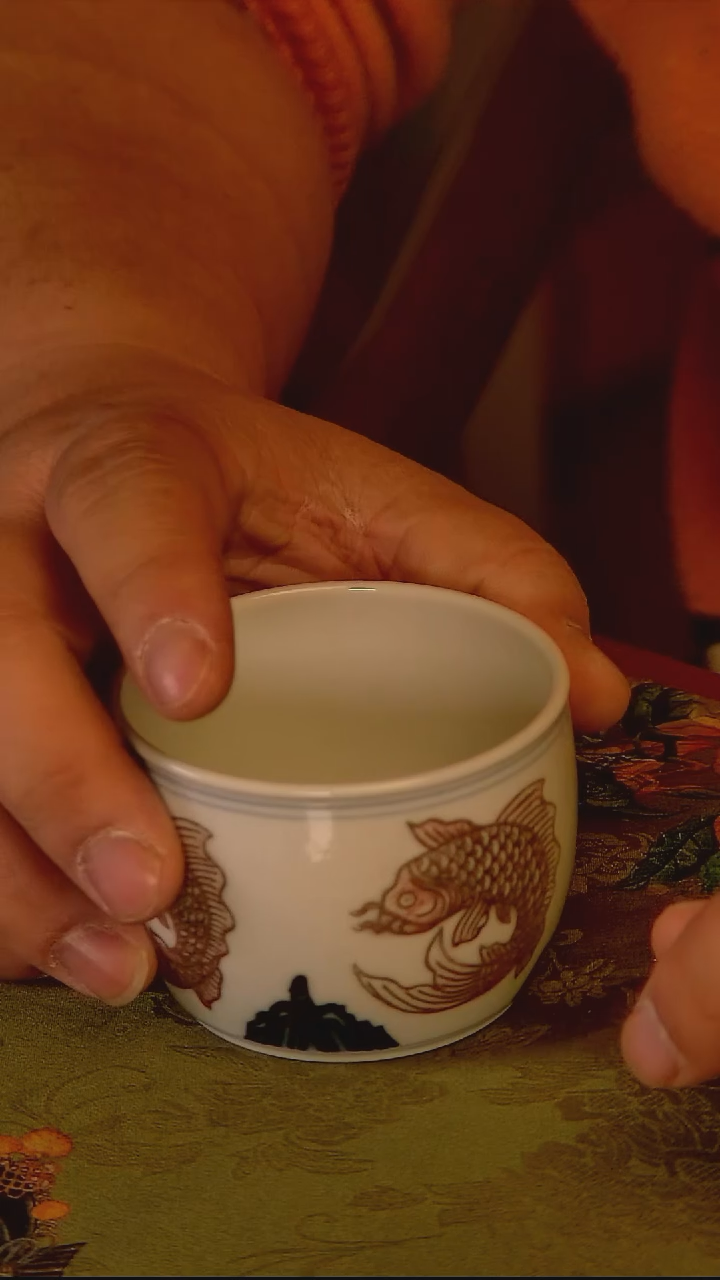 杯沉***子手工手绘杯杯很美丽