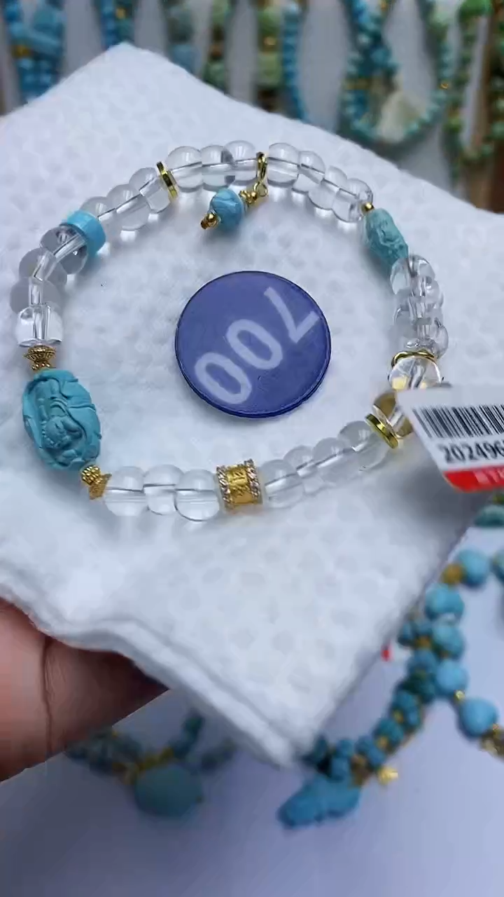 【闪购商品】绿松石手链银S925镶嵌700