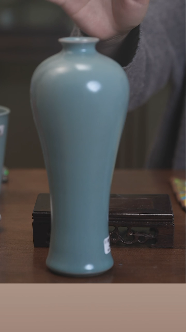 【闪购商品】清凉寺原产地仿古釉手工汝瓷梅瓶