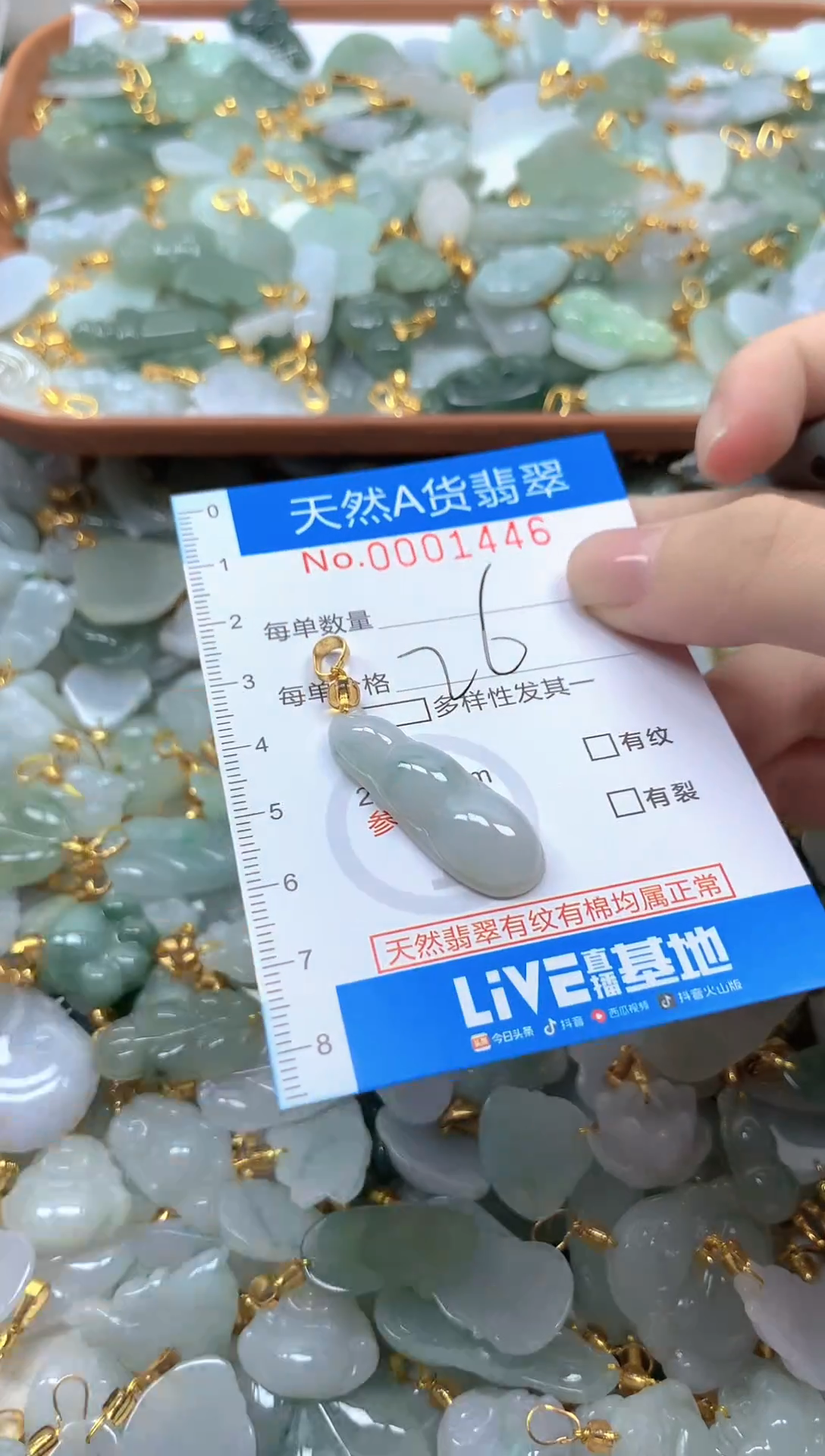 颈饰未镶嵌翡翠净货挂件-1446