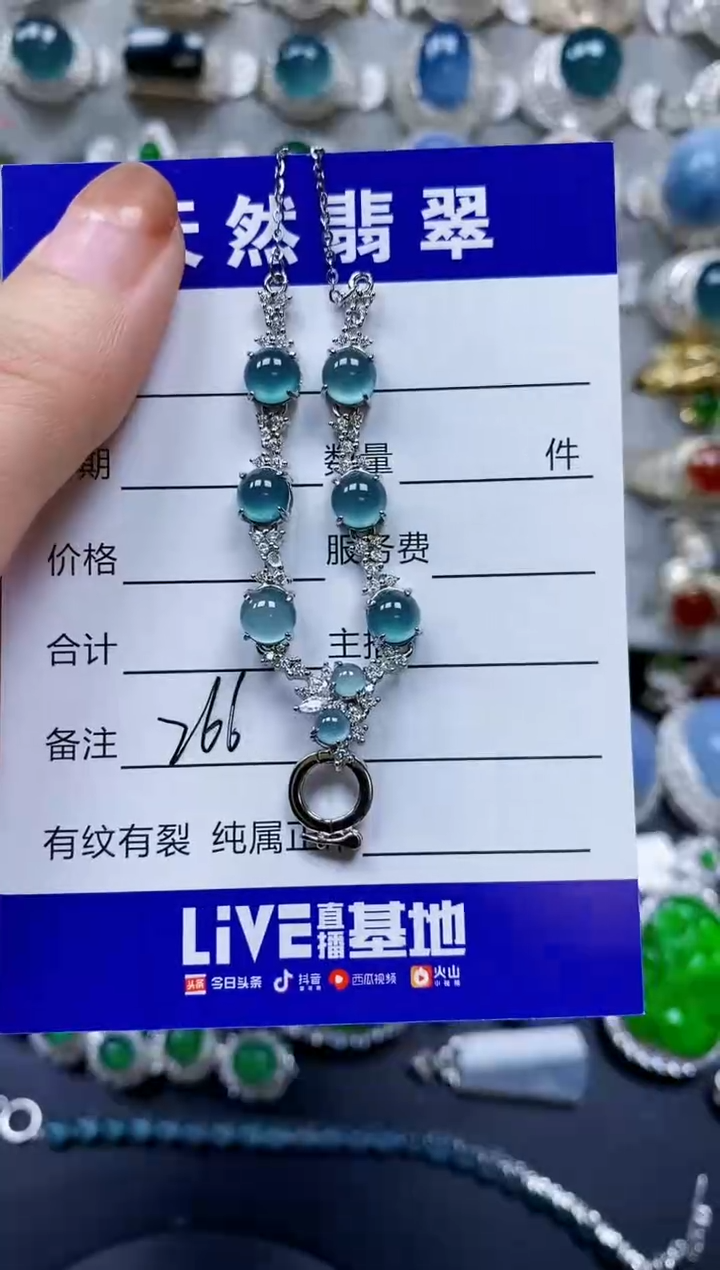 【闪购商品】翡翠颈饰银S925镶嵌0266