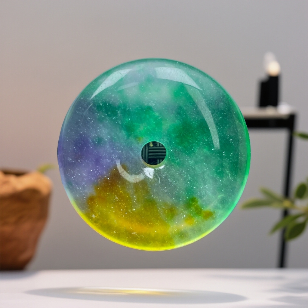 z84三彩平安扣气质精美吊坠