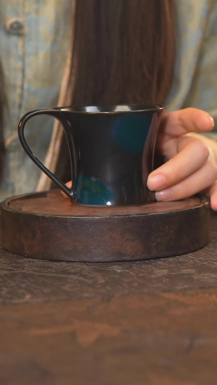 【闪购商品】杯19柴房陶瓷 黑金咖啡杯