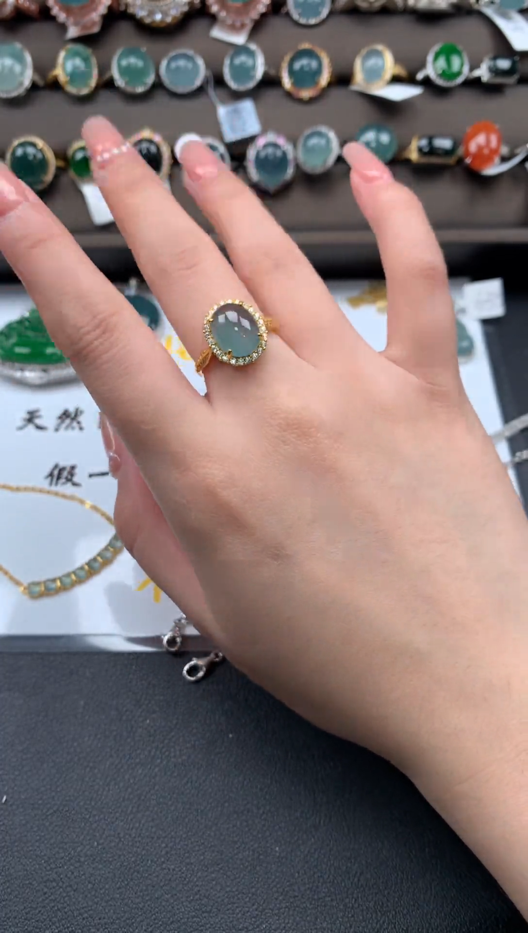 【闪购商品】翡翠戒指银S925镶嵌5214