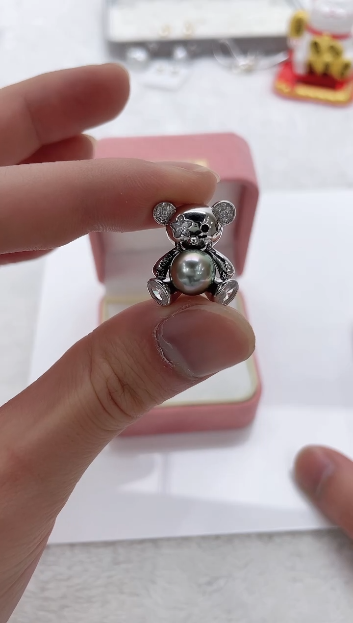 【闪购商品】海水珍珠吊坠(不含链)银S925镶嵌海水珍珠吊坠