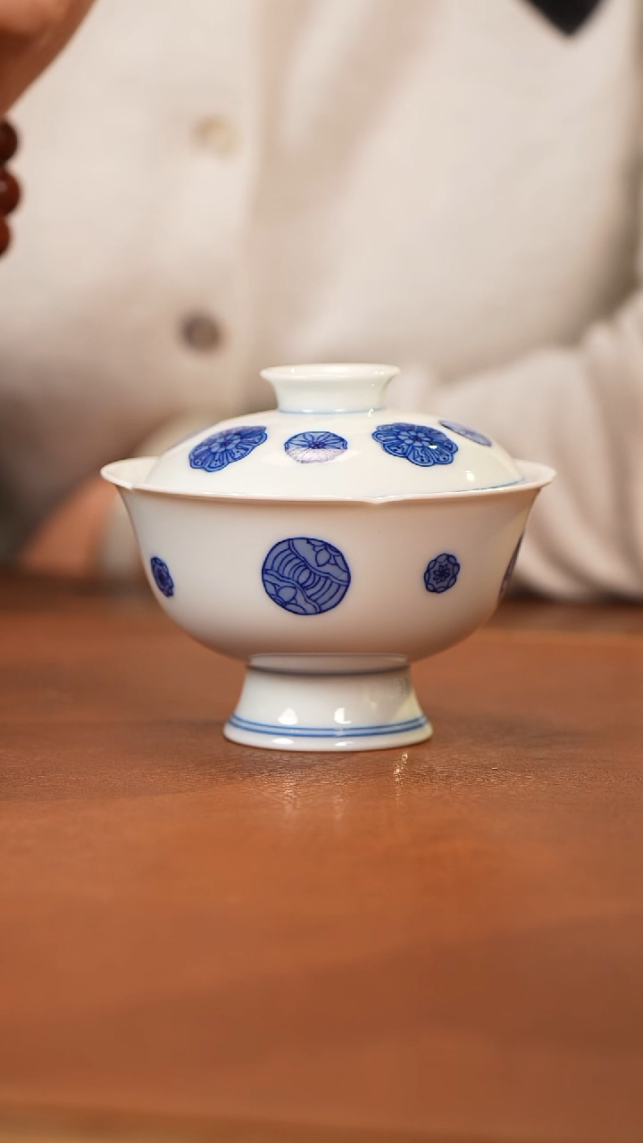 【闪购商品】杯景德镇青花盖碗