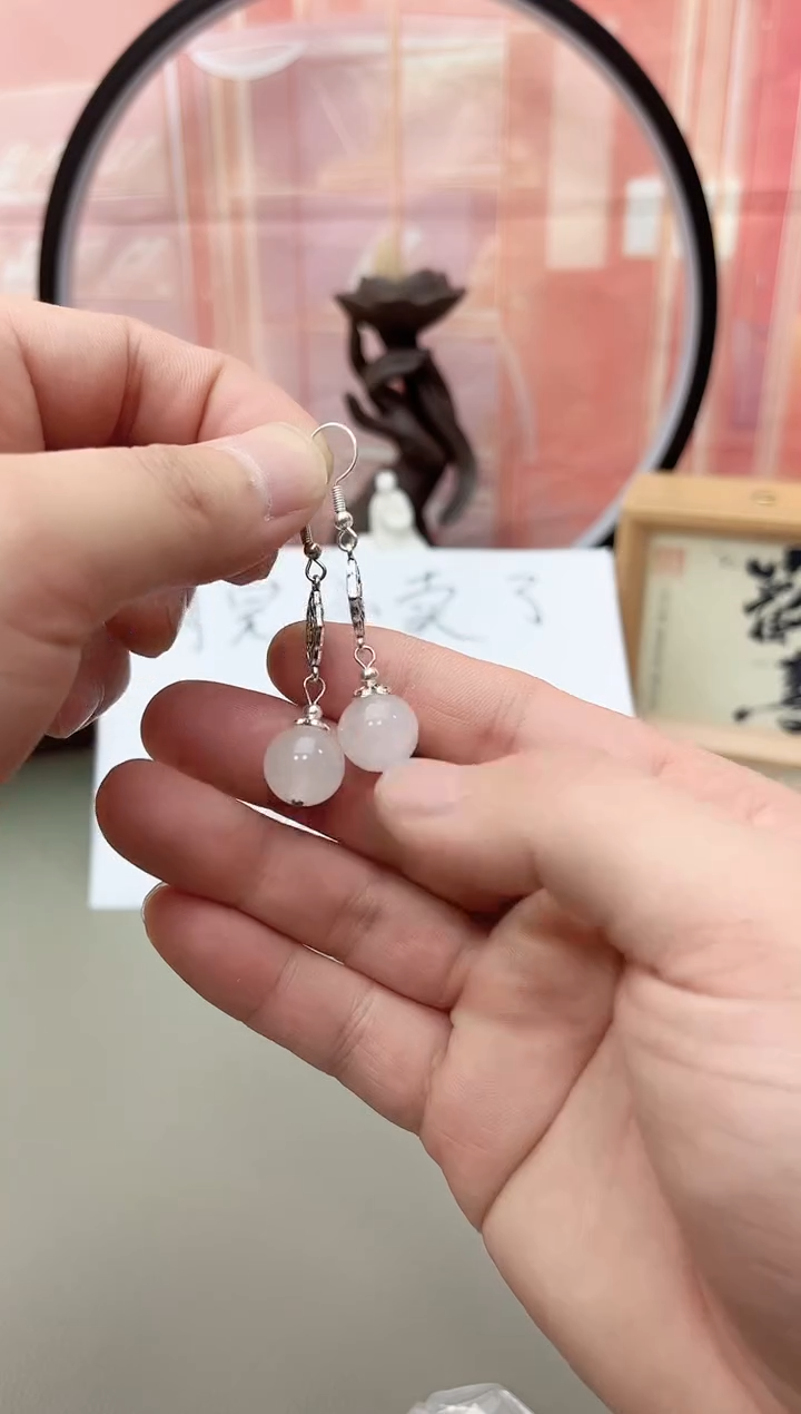 银S925镶嵌耳饰水晶y387