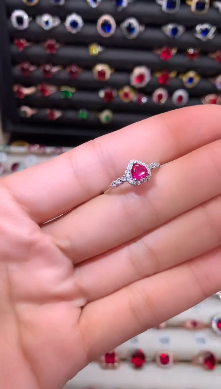 【闪购商品】红宝石戒指银S925镶嵌1