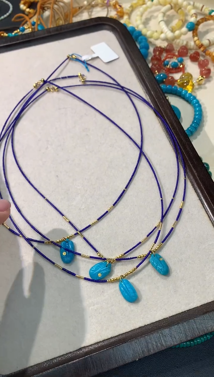 18K金镶嵌青金石项链Q82|多样性发其一|999