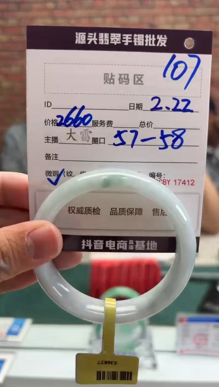 【闪购商品】定制翡翠手镯未镶嵌107手镯