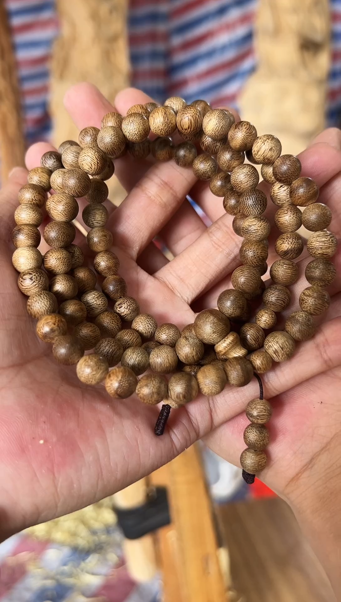 【闪购商品】沉香手串海南尖峰国香白木香0.8圆珠多圈
