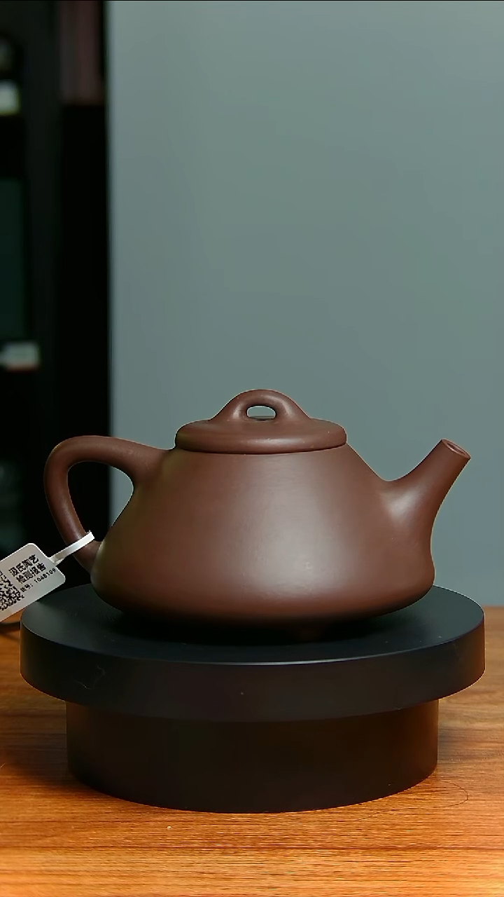 茶壶紫砂助工李彩霞老师半手工180cc紫泥子冶石瓢壶