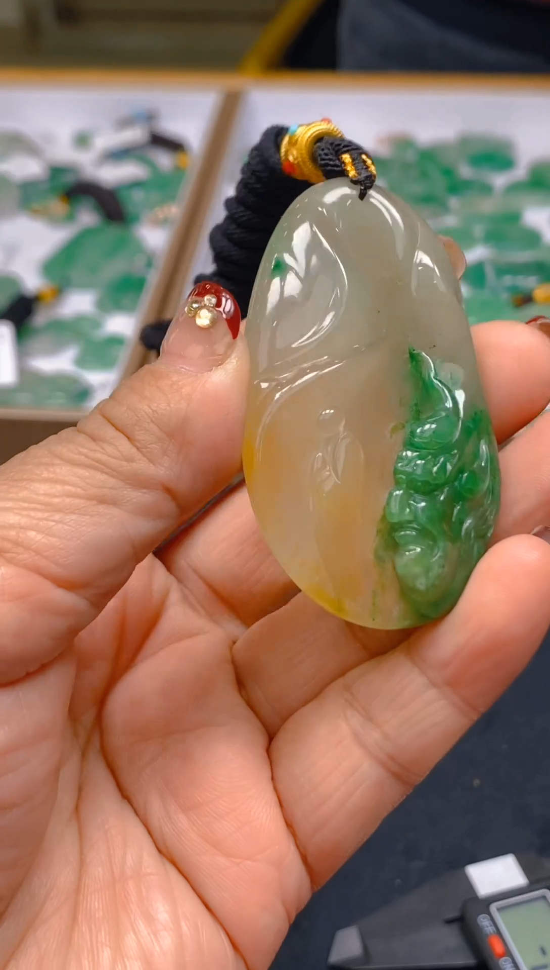 【闪购商品】石英质玉颈饰未镶嵌冰美人非洲翠A货，冰种059