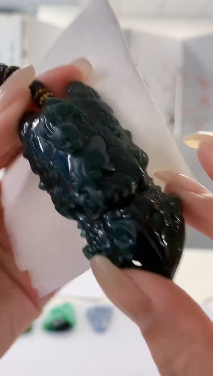 【闪购商品】定制翡翠未镶嵌5145lr-毛货挂件
