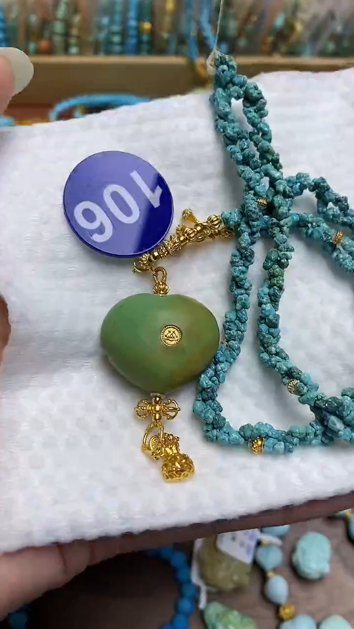 【闪购商品】绿松石项链银S925镶嵌106