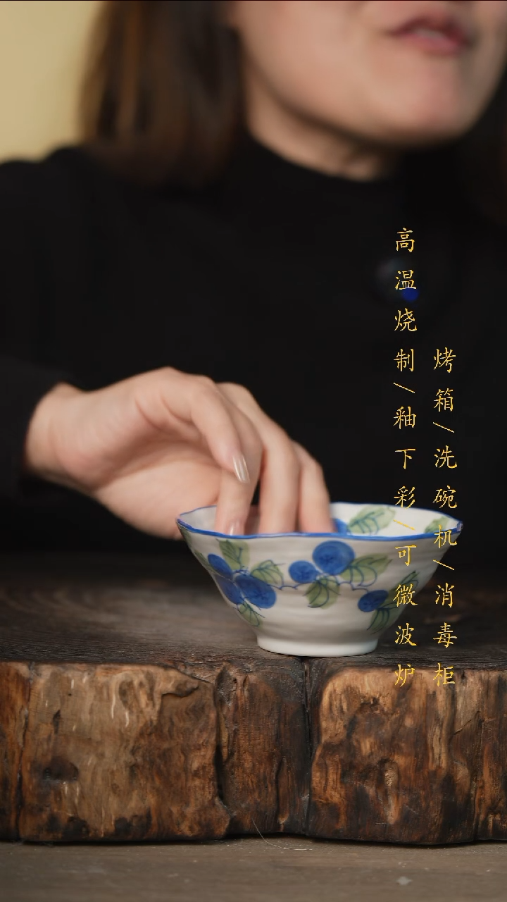 瓷片景德镇高温釉下彩可微波烤箱洗碗机