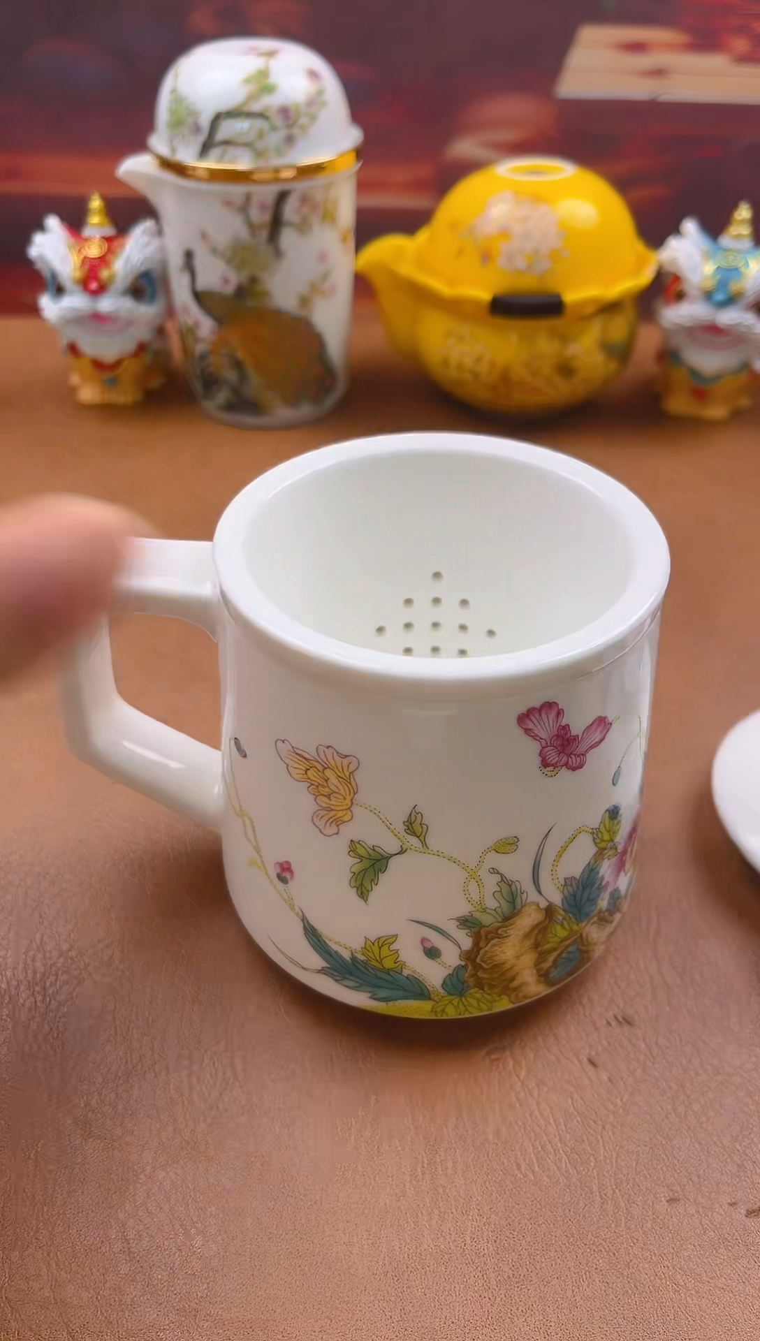 陶瓷茶具摆件旅行套组