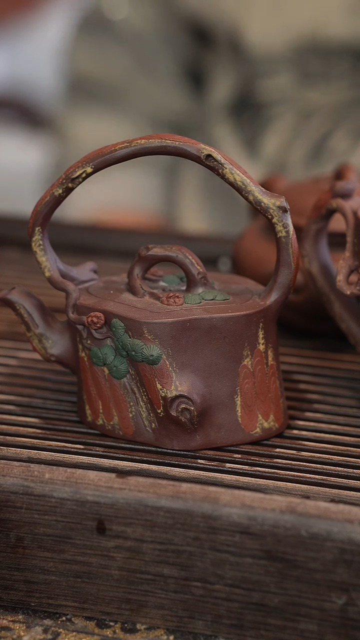 茶壶紫砂原矿手工制作全手工树桩140毫升