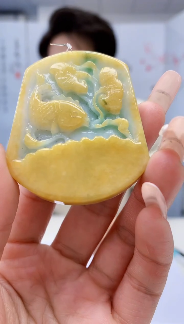 【闪购商品】定制翡翠未镶嵌1502lr-毛货挂件16