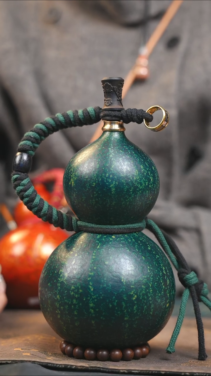 【闪购商品】XN146大漆酒葫芦不包手串及旋转底座