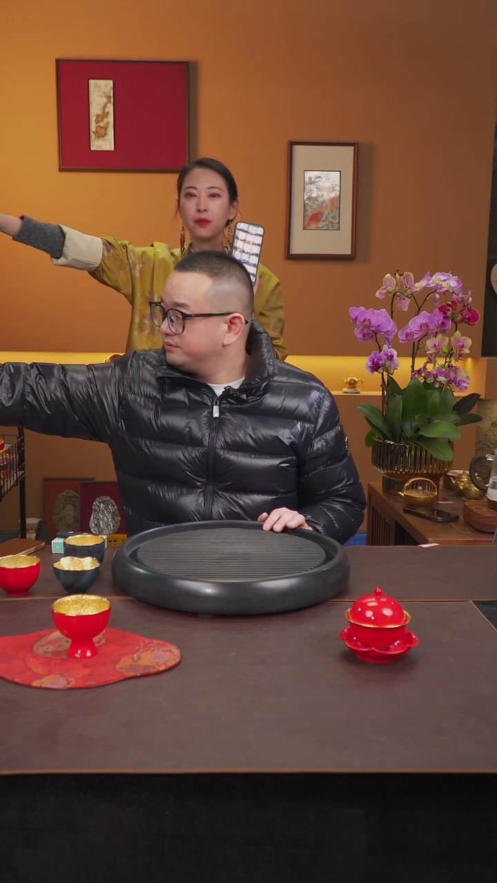 【闪购商品】杯【宜景窑中国红鎏金系列】福利中将杯