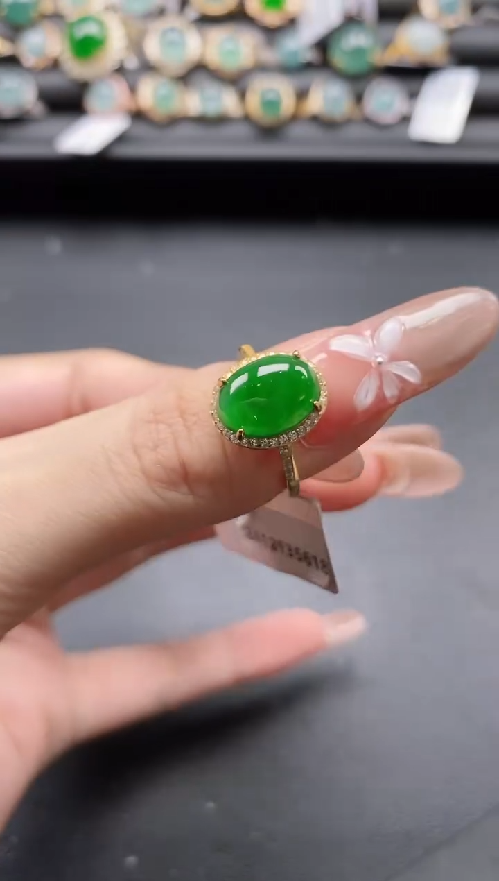 【闪购商品】翡翠戒指银S925镶嵌1111