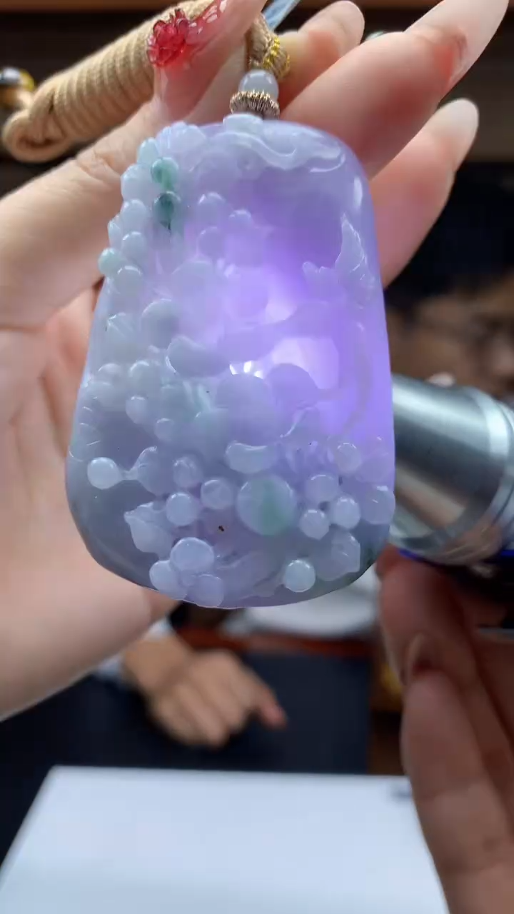 【闪购商品】定制翡翠未镶嵌1002ry-毛货挂件