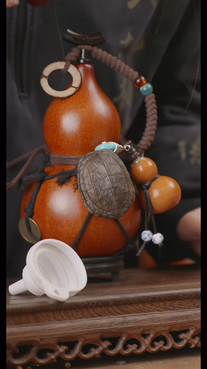 【闪购商品】42号精品天然大漆工艺防渗内胆酒葫芦~