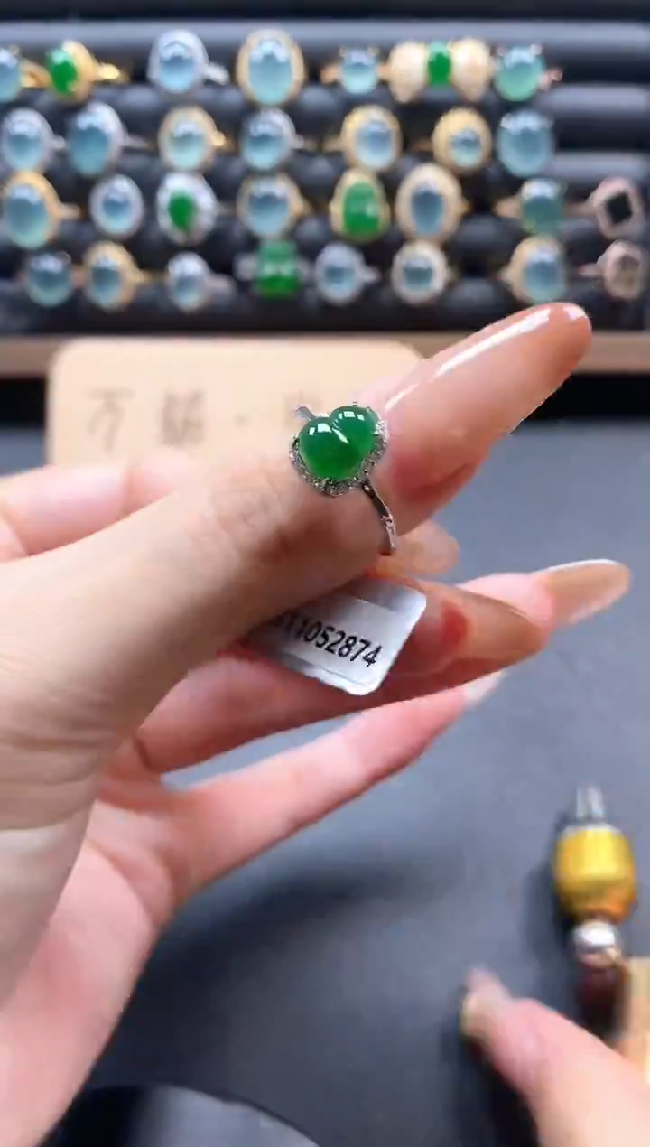 银S925镶嵌戒指翡翠51151