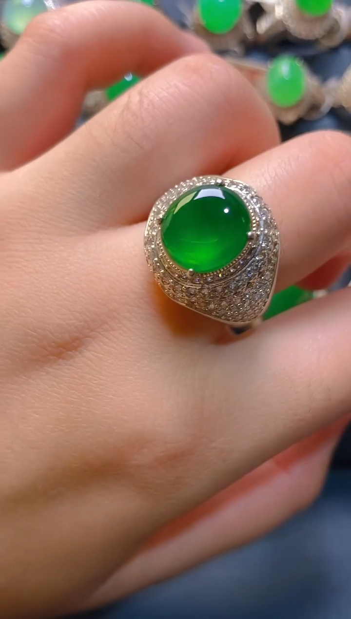 【闪购商品】翡翠耳饰未镶嵌天然A货翡翠1