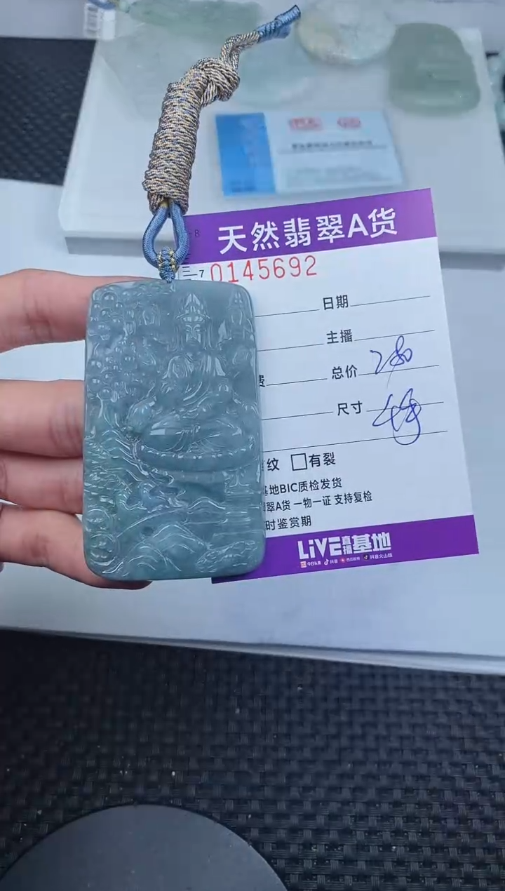翡翠未镶嵌颈饰       692