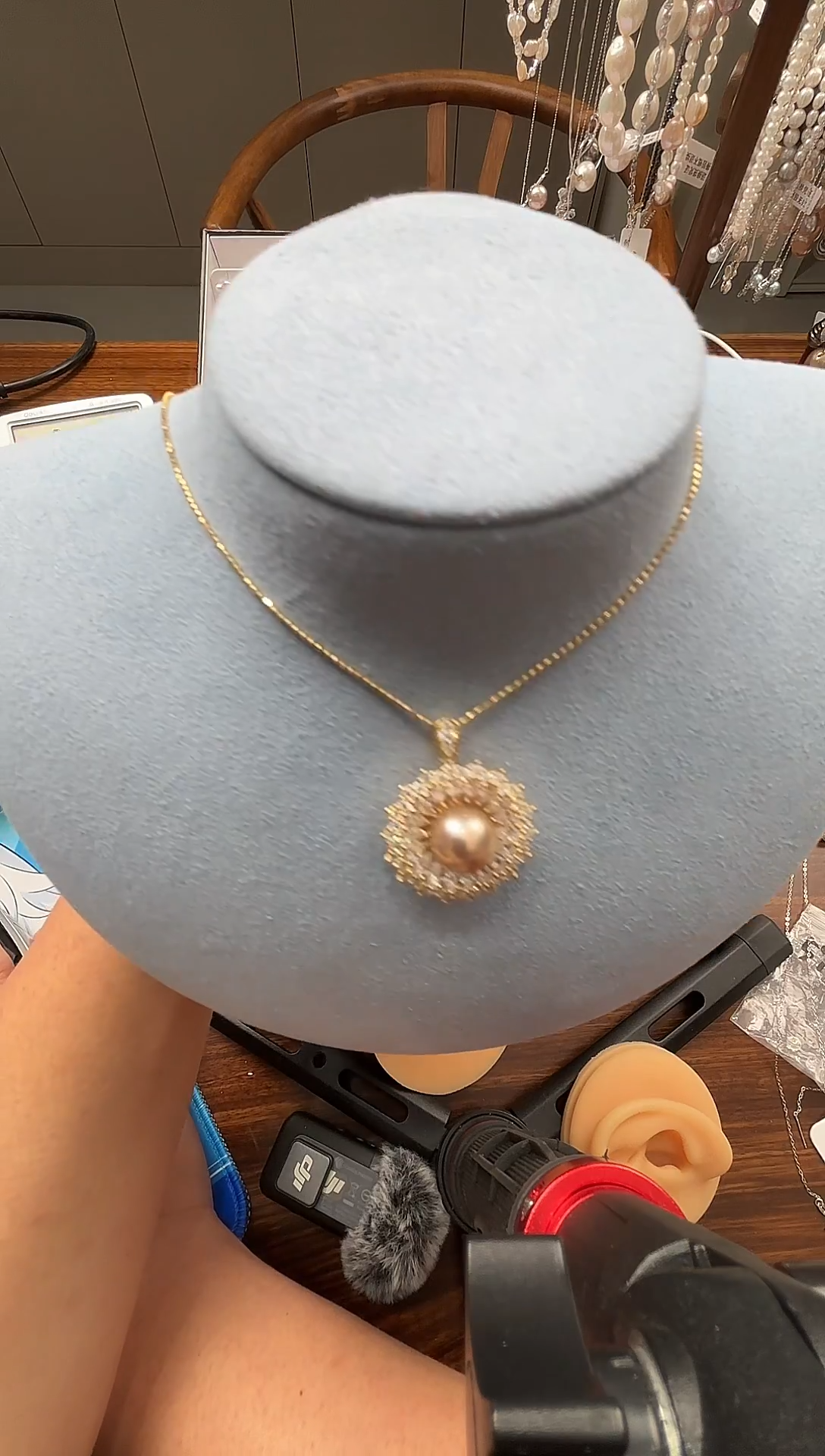 吊坠(赠链)银S925镶嵌淡水珍珠淡水珍珠吊坠