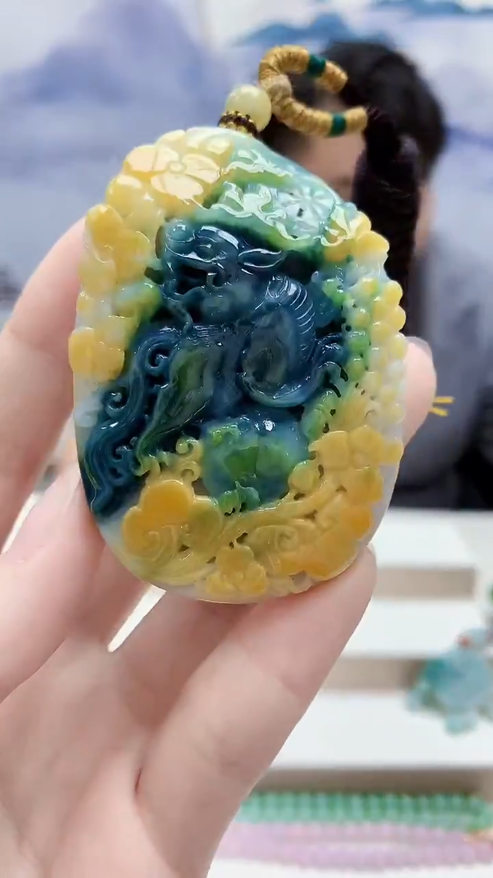 未镶嵌定制翡翠5060ry-毛货挂件11