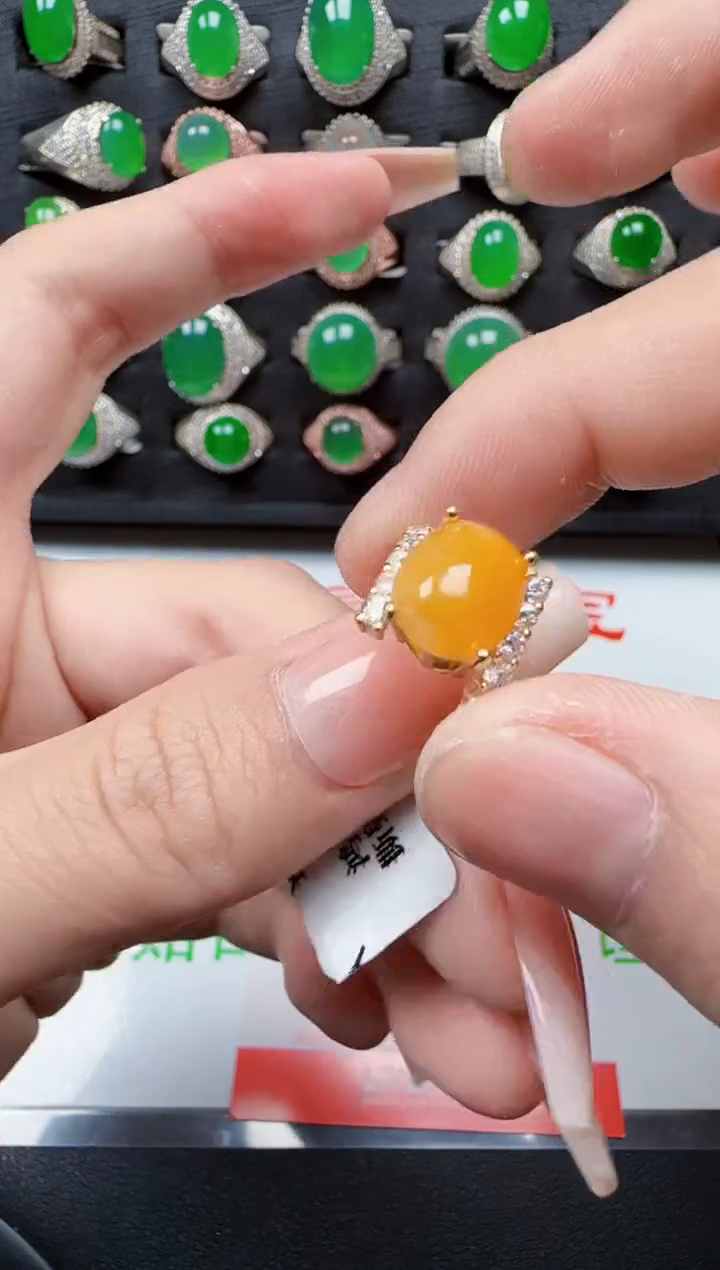 【闪购商品】翡翠戒指银S925镶嵌3214