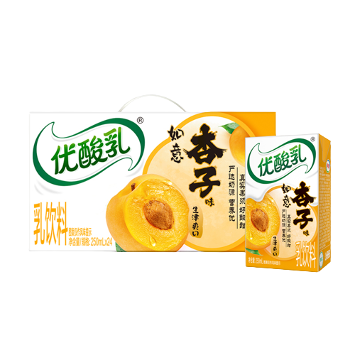 （9月产）【仓库福利京东快递次日达】伊利优酸乳杏子味250ml*24盒/1提优质营养儿童正品送人送礼奶