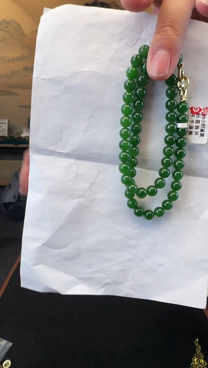 颈饰未镶嵌和田玉卡8妈妈链