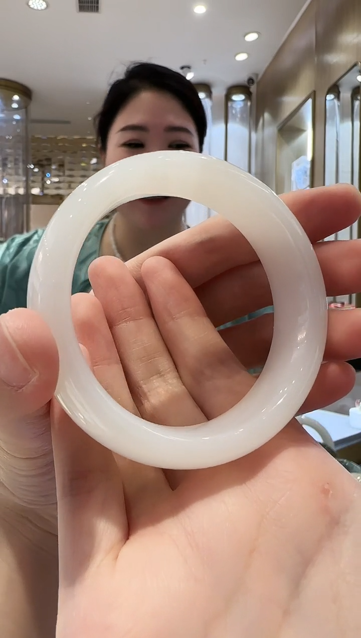 和田玉手镯未镶嵌25圈口55-56