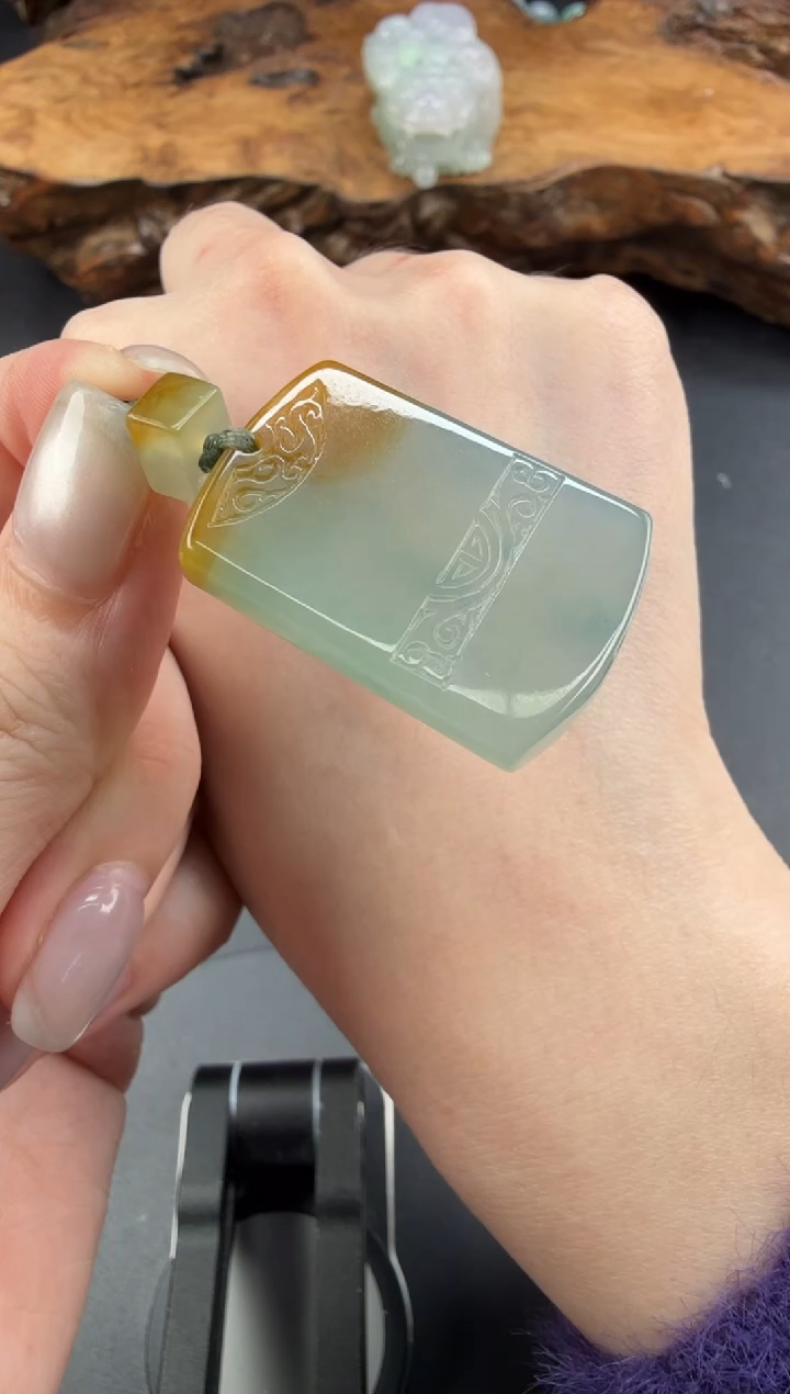 吊坠(不含链)未镶嵌翡翠翡翠饰品-386