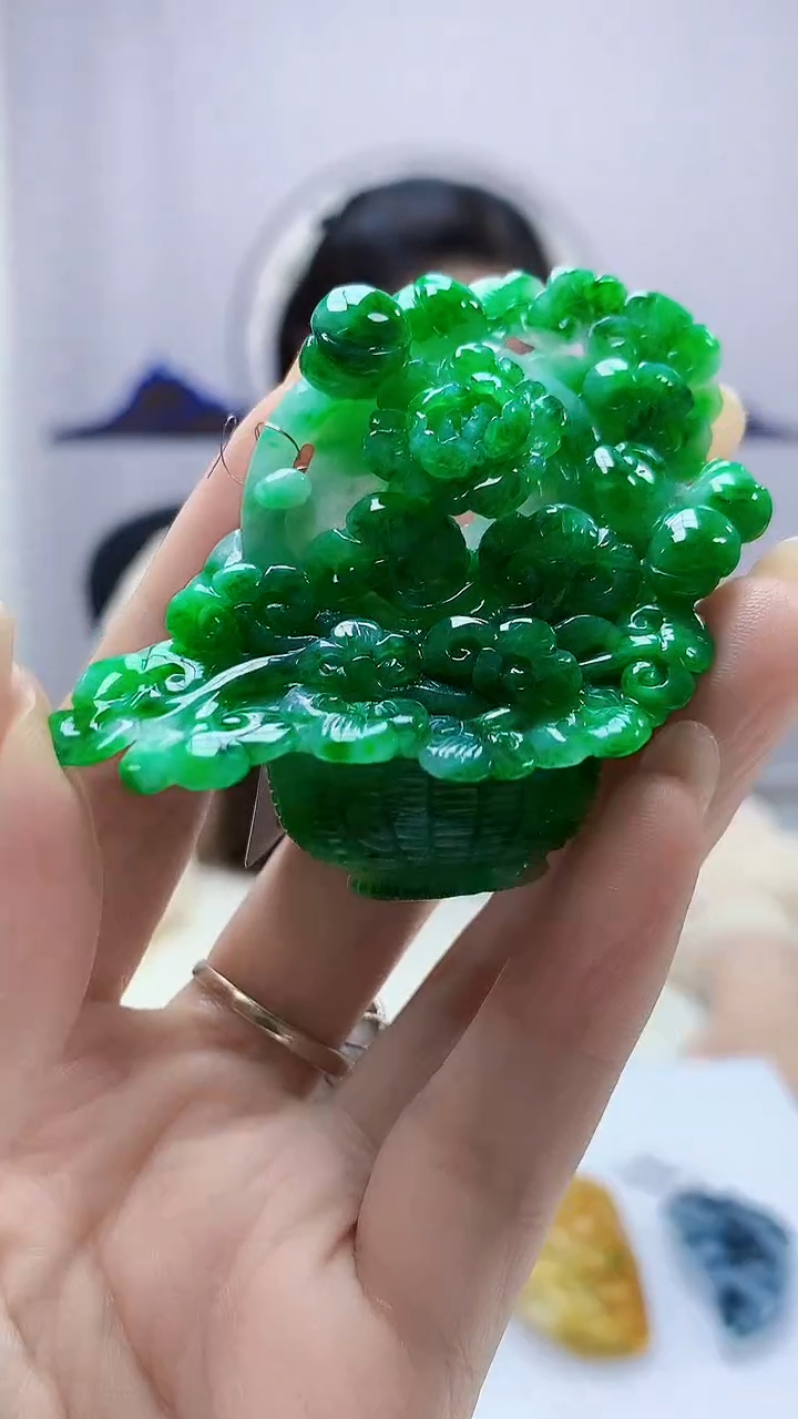 定制翡翠未镶嵌0405DD-毛货挂件赠底座127