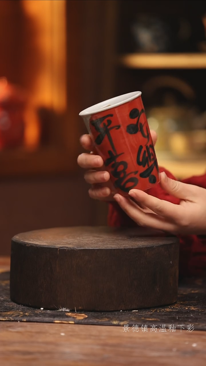 陶瓷景德镇高温釉下手绘陶瓷@L546@