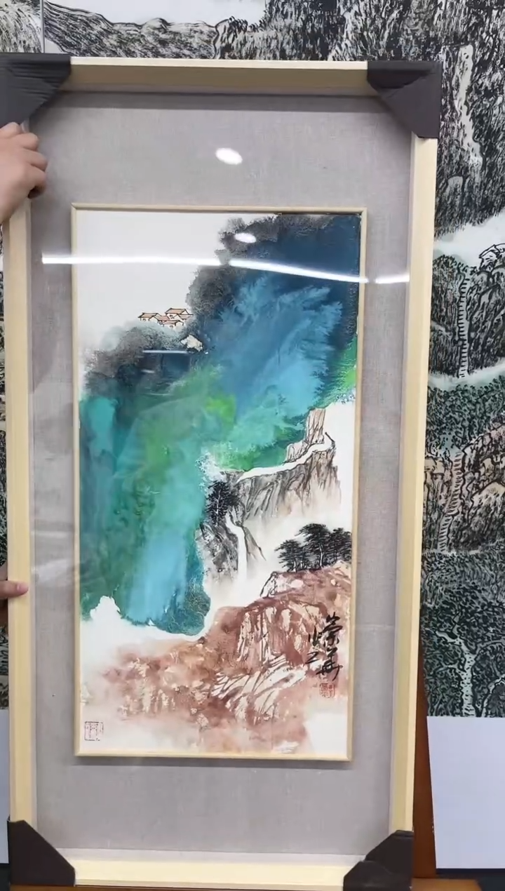 【闪购商品】绘画辛崇华-2平尺-山水-带框