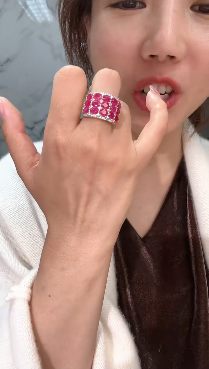 【闪购商品】定制红宝石戒指银S925镶嵌戒指1