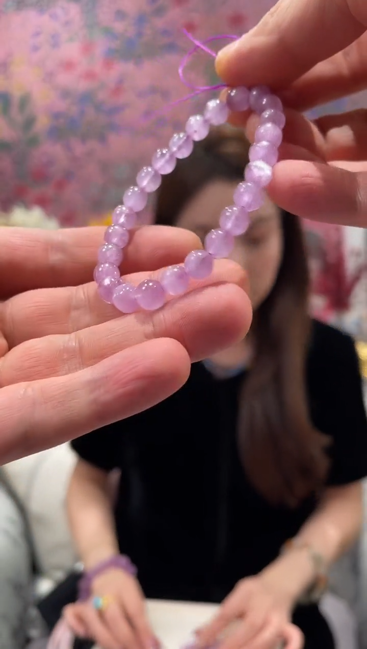 【闪购商品】锂辉石手串未镶嵌紫锂辉7.7mm