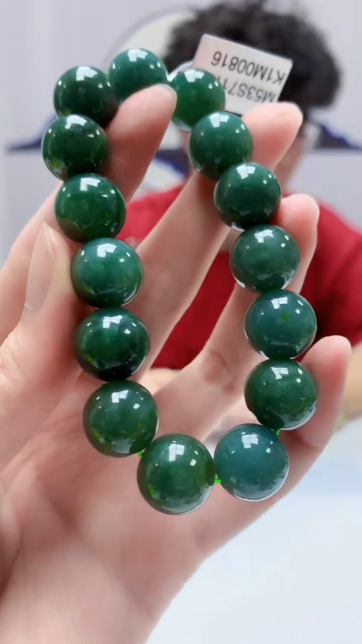 【闪购商品】定制翡翠未镶嵌4688zm-毛货手串133