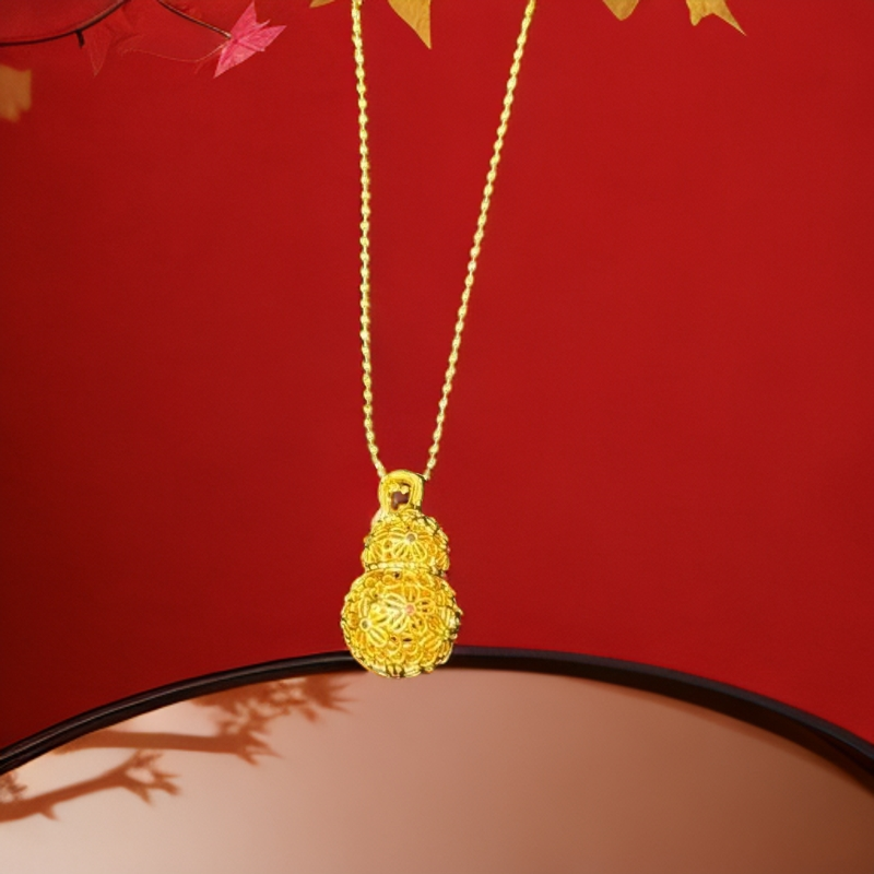 【小民】轻奢精致款手工掐丝镂空葫芦HJ210（赠链子）